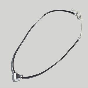 Madewell Puffy Heart Cord Choker Necklace